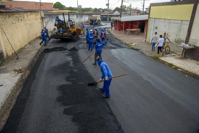 Ações em Manaus de recapeamento avançam e chegam a 35 quilômetros Ações em Manaus de recapeamento avançam e chegam a 35 quilômetros