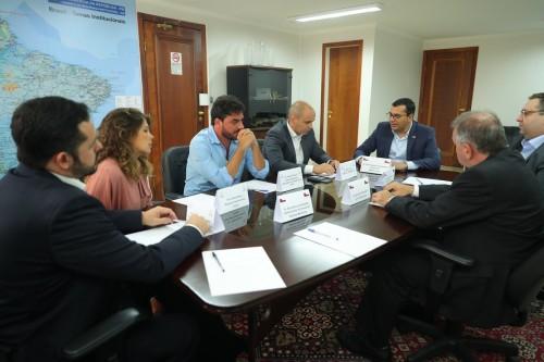 Wilson Lima reúne com executivos de empresa que vai explorar gás no Amazonas Wilson Lima reúne com executivos de empresa que vai explorar gás no Amazonas