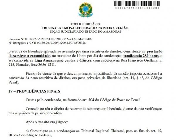 Ex-prefeito Alexandre da Carbrás é condenado na Justiça Federal pelo desvio de 1,5 milhão do FNDE, ele recorre  da sentença em liberdade 