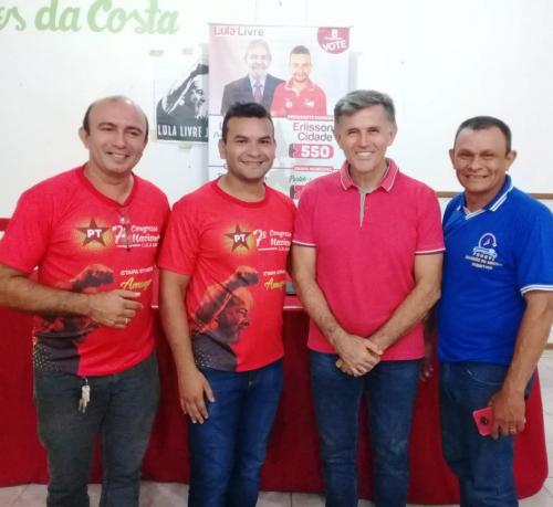 Juscelino Manso do PSB participa da posse do novo presidente do PT em Parintins
