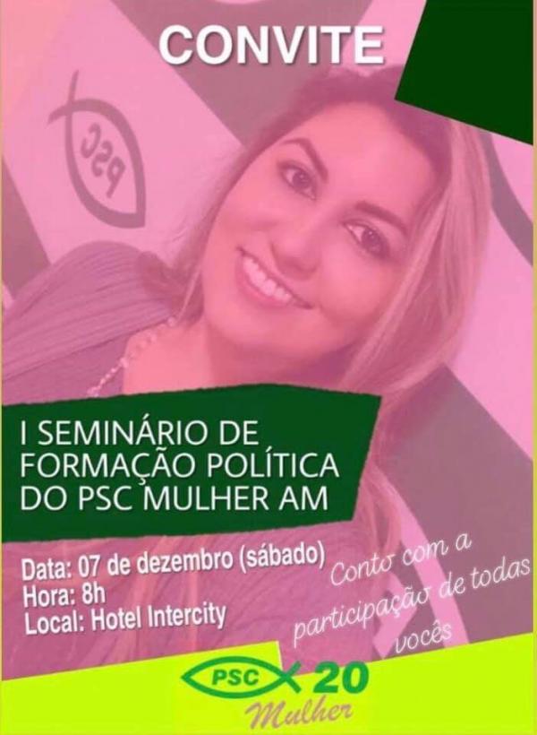 PSC realizará I Seminário de Formação Política para jovens e mulheres no Amazonas