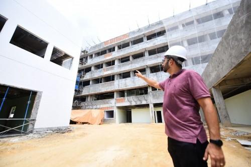 Obras do Hospital do Sangue avançam e entrega deve ser antecipada Obras do Hospital do Sangue avançam e entrega deve ser antecipada