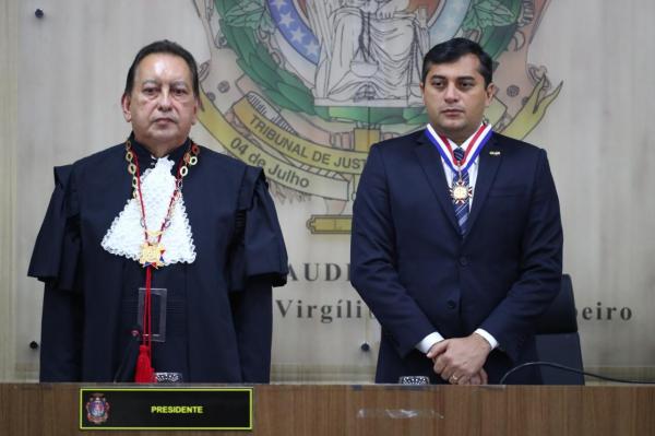 Wilson Lima recebe medalha do mérito judiciário e destaca parceria entre poderes para desenvolver o Amazonas