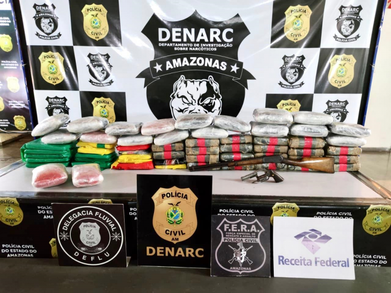 Polícia Civil apreende 80 quilos de drogas em embarcações em Anori e Manacapuru e prende quatro pessoas 