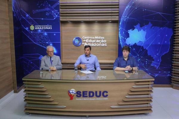 Governador Wilson Lima anuncia aulas em TV aberta para atender 180 mil alunos da rede estadual de ensino 