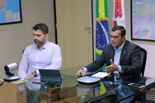 Wilson Lima sugere ao vice-presidente Hamilton Mourão integração para compra compartilhada de remédios e insumos 