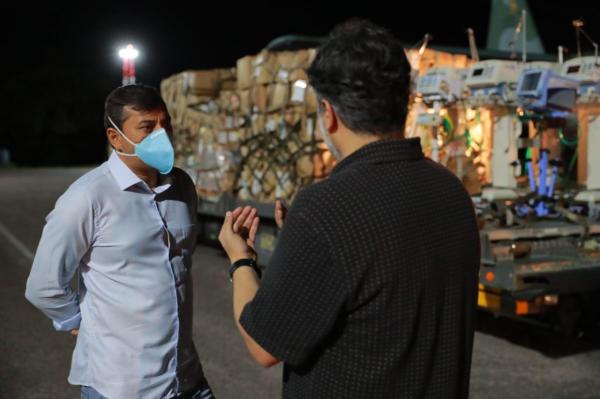 Wilson Lima recebe 15 respiradores de UTI enviados pelo Ministério da Saúde