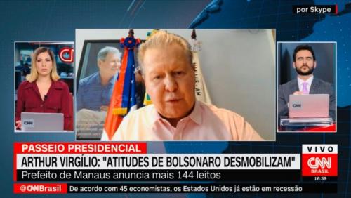 Para prefeito Arthur atitudes do presidente desmobilizam isolamento social