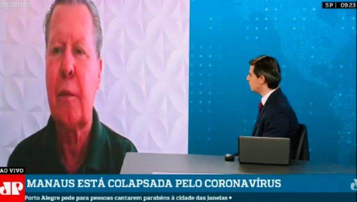 Prefeito Arthur defende isolamento e critica Bolsonaro no jornal da Jovem Pan