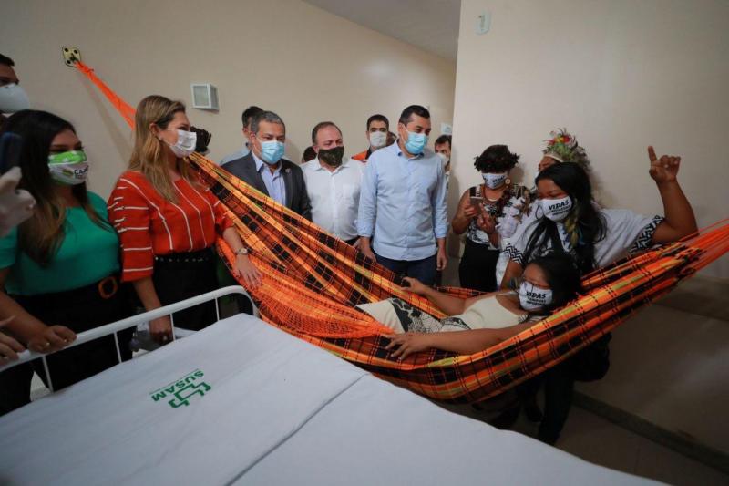 Wilson Lima e ministro Eduardo Pazuello inauguram primeira ala indígena para tratamento de Covid-19