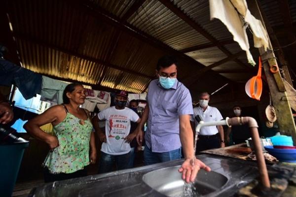 Wilson Lima inaugura sistema de abastecimento de água em Atalaia do Norte, que passa a ser atendida pela Cosama