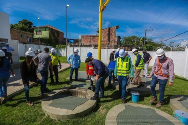 Governo do Estado inicia nova fase dos testes no sistema de esgotamento sanitário construído pelo Prosamim Governo do Estado inicia nova fase dos testes no sistema de esgotamento sanitário construído pelo Prosamim