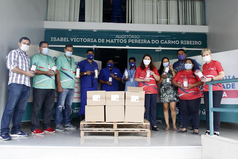 Campanha #ManausSolidária recebe doação de álcool 70% para combate ao novo coronavírus