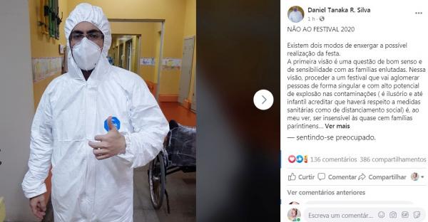 Médico Daniel Tanaka que sobreviveu ao Coronavírus é contra realização do Festival de Parintins 