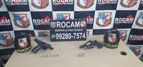 Polícia militar detém dois homens por porte ilegal de arma de fogo na zona oeste de Manaus