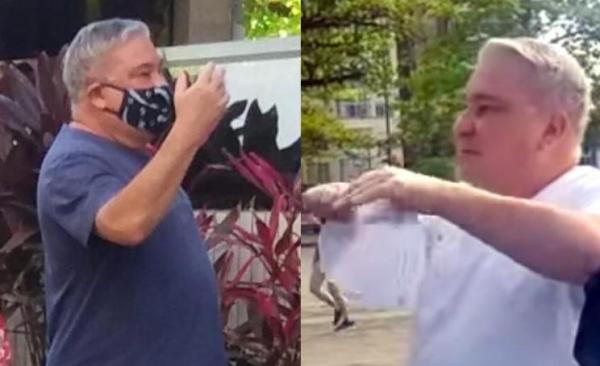 Desembargador que humilhou guardas reaparece na orla de Santos, agora de máscara