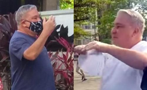 Desembargador que humilhou guardas reaparece na orla de Santos, agora de máscara