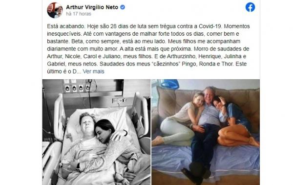 Arthur Neto: Vou sair mais forte do que antes de a Covid me alcançar Arthur Neto: Vou sair mais forte do que antes de a Covid me alcançar