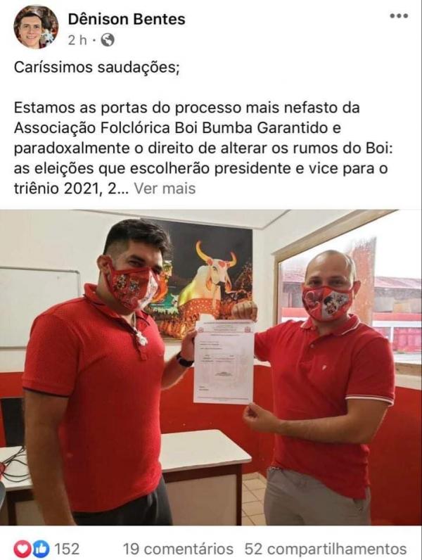 Médico Denison anuncia apoio e voto em Sorin e Nildo na eleição do Garantido Médico Denison anuncia apoio e voto em Sorin e Nildo na eleição do Garantido