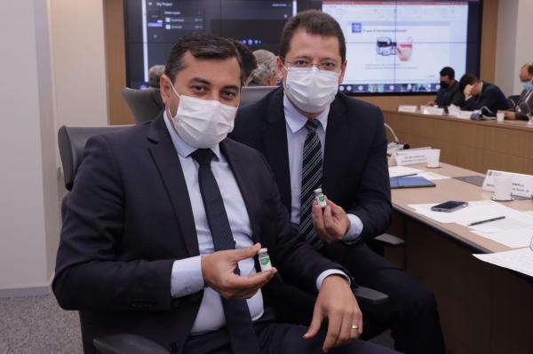 Wilson Lima trata com Ministro da Saúde testratégias para vacinação contra Covid-19