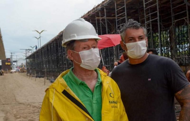 Prefeito Arthur  vistoria obra da estação de transferência Arena e marca data para entrega