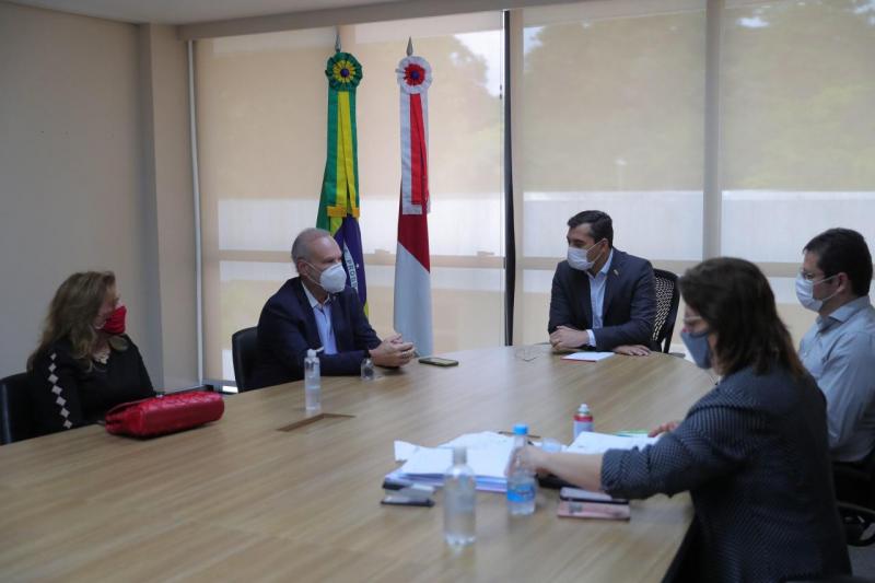 Wilson Lima reúne com conselheiros do TCE para detalhar plano de Enfrentamento à Covid-19 no estado