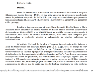 Justiça Federal no Amazonas suspende Enem no Estado 