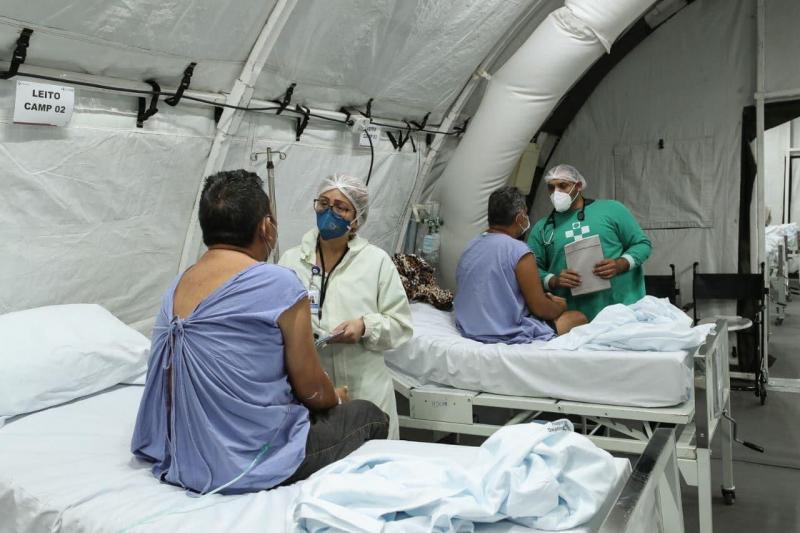Enfermaria de campanha do Hospital Delphina Aziz contará com equipe multiprofissional