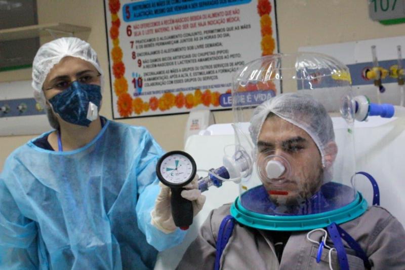 Profissionais de saúde do estado recebem capacitação para uso do Capacete Elmo em pacientes acometidos pela Covid-19