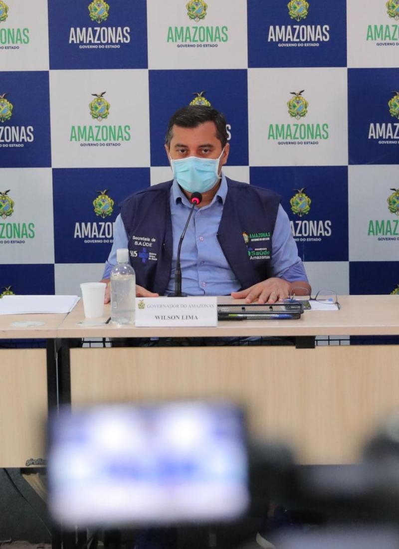 Wilson Lima anuncia mais 100 mil doses de vacina contra Covid-19 para o Amazonas