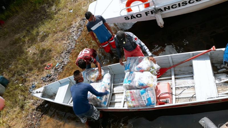Dsei/Parintins e Conab entregam mais de 57 toneladas de alimentos a população indígena no Baixo-Amazonas