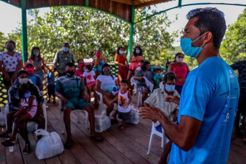 Sema entrega mais de 1,8 mil kits de higiene para moradores de Unidades de Conservação Sema entrega mais de 1,8 mil kits de higiene para moradores de Unidades de Conservação