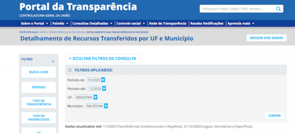 Maués recebeu mais de R$ 107 milhões em convênios Federal e para saúde contra o COVID-19 em 2020