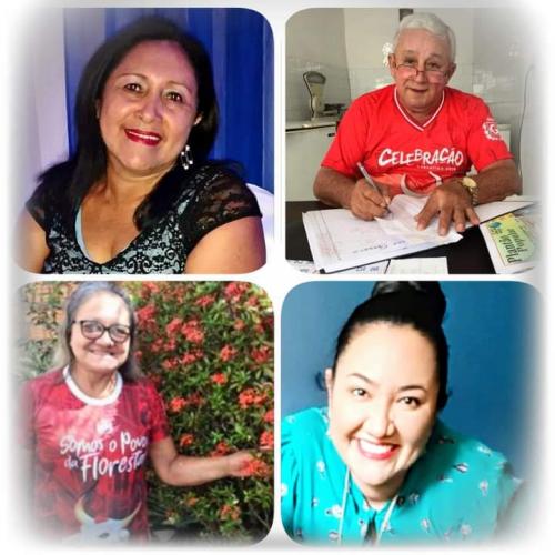 Professora Nelice, tio Bal, professora Adalgiza e Mariana Hatta recebam doce acolhida no Céu