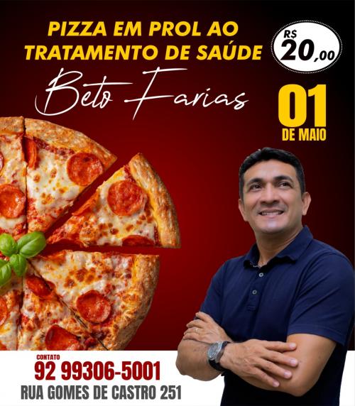 Família promove pizza em prol ao tratamento do ex vereador Beto Farias contra o câncer