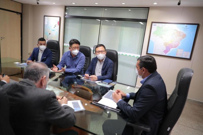 Em reunião com Wilson Lima, presidente da LG Electronics fala da ampliação da produção em Manaus