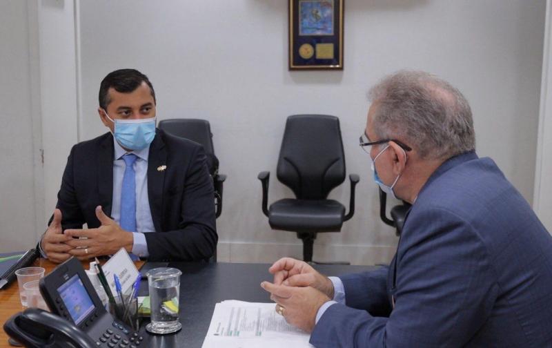 Wilson Lima apresenta plano e pede apoio ao ministro da Saúde para enfrentamento de eventual nova onda da Covid-19