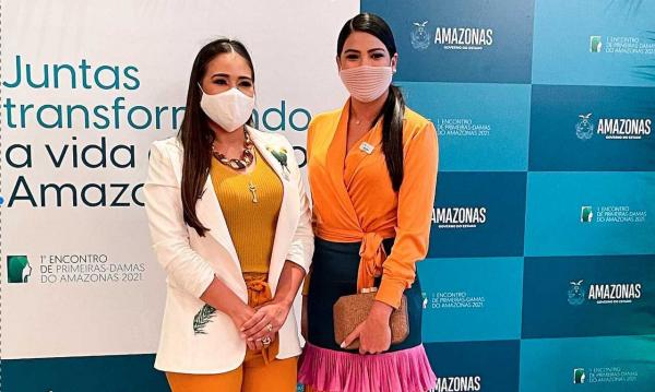 Mayra Dias discute ações para combater crise social no 1º Encontro de Primeiras-Damas em Manaus 