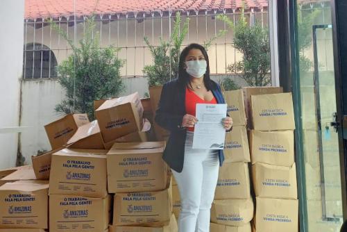Governo do Amazonas envia cestas básicas para artistas plásticos de Parintins