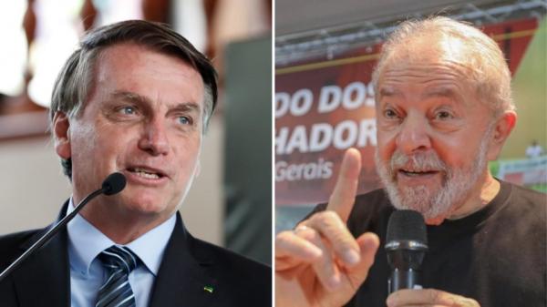 Pesquisa mostra empate técnico entre Lula e Bolsonaro no 1º turno, e petista à frente no 2º 