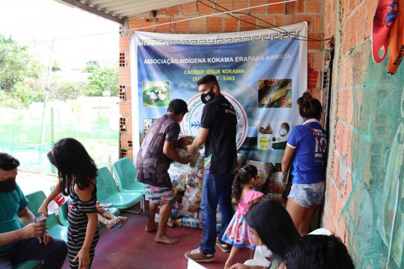 Governo do Amazonas, por meio da FEI, retoma cronograma de entrega de cestas básicas A comunidades indígenas