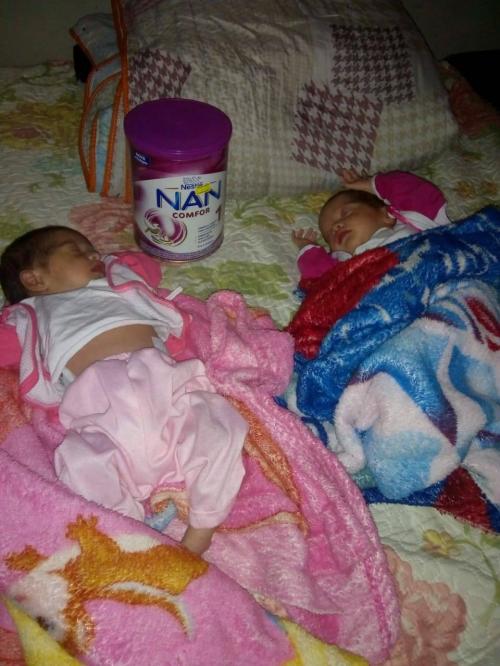 Gêmeas recém nascidas Isadora e Isabelle precisam de fraldas e leite