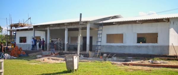 Prefeito em exercício vistoria construção de escolas na zona rural