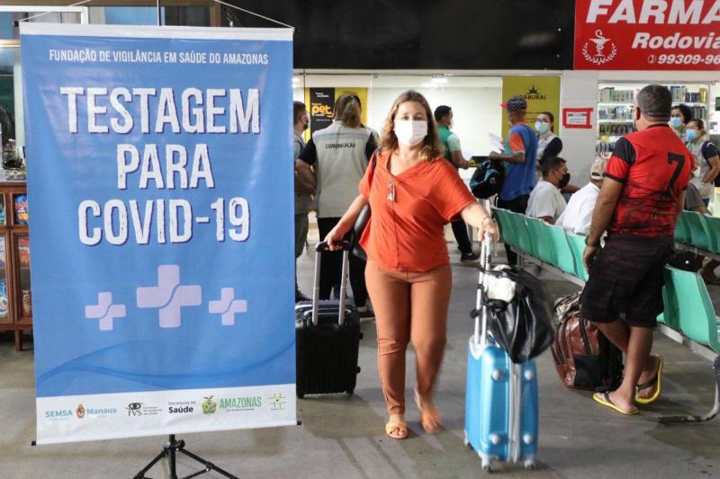 Testagem de Covid-19 no Terminal Rodoviário de Manaus começa nesta quinta-feira