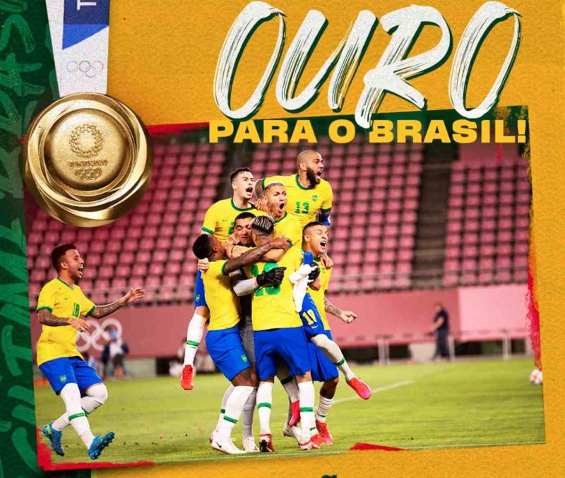 Olimpíadas: Brasil vence a Espanha e é bicampeão olímpico no futebol masculino