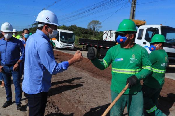 Governador Wilson Lima vistoria obras de reforma e modernização da AM-010