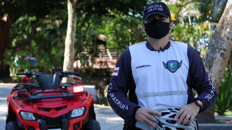 Ciclopatrulha: unidade da PMAM realiza patrulhamento em parques e regiões inacessíveis por veículos