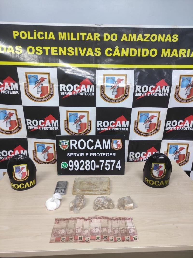 No Novo Israel, Rocam detém mulher em posse de entorpecentes e com mandado de prisão em aberto 