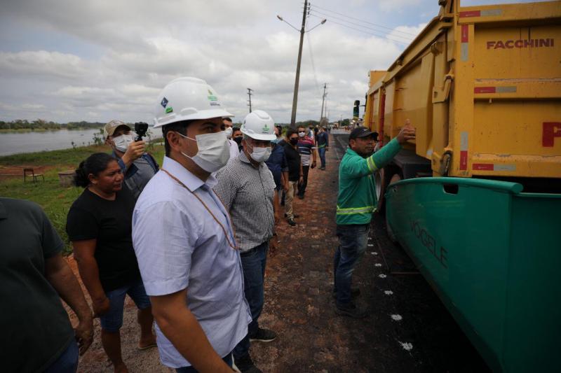 Governador Wilson Lima vistoria pavimentação de ramais em Autazes e Careiro da Castanho