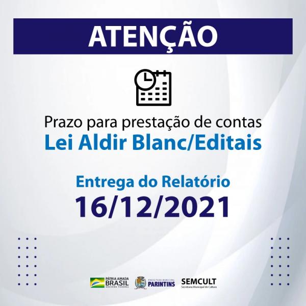 Semcult Parintins alerta para o prazo de execução e entrega de relatório da Lei Aldir Blanc/Editais